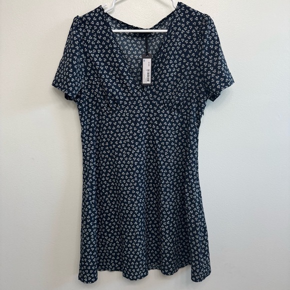 Cotton On Navy Floral Mini Dress - Picture 2 of 4